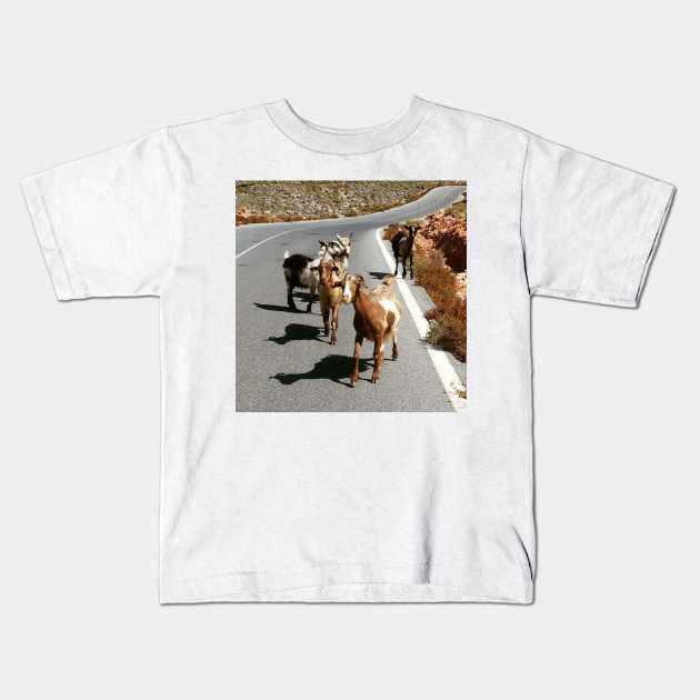 Funny Goat Kids T-Shirt by GRKiT